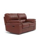 Gino 2 Seater Recliner Sofa - 2 Seater Power Recliner Sofa with USB Cat 60 - Power Recliner with USB — Cat-60/07 Montana Butterscotch, gallery image 1