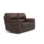 Gino 2 Seater Recliner Sofa - 2 Seater Power Recliner Sofa with USB Cat 60 - Power Recliner with USB — Cat-60/08 Montana Chocolate, gallery image 1