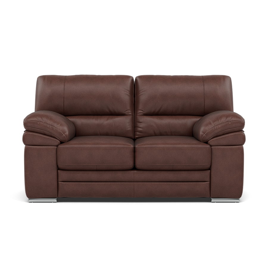 Gino 2 Seater Sofa - 2 Seater Sofa Cat 55 Sofas Sterling Home Cat-55/27 Seattle Chestnut Metal Feet 1