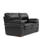 Gino 2 Seater Sofa - 2 Seater Sofa Cat 55 — Cat-55/72 New Club Dark Grey / Wooden Feet, gallery image 1