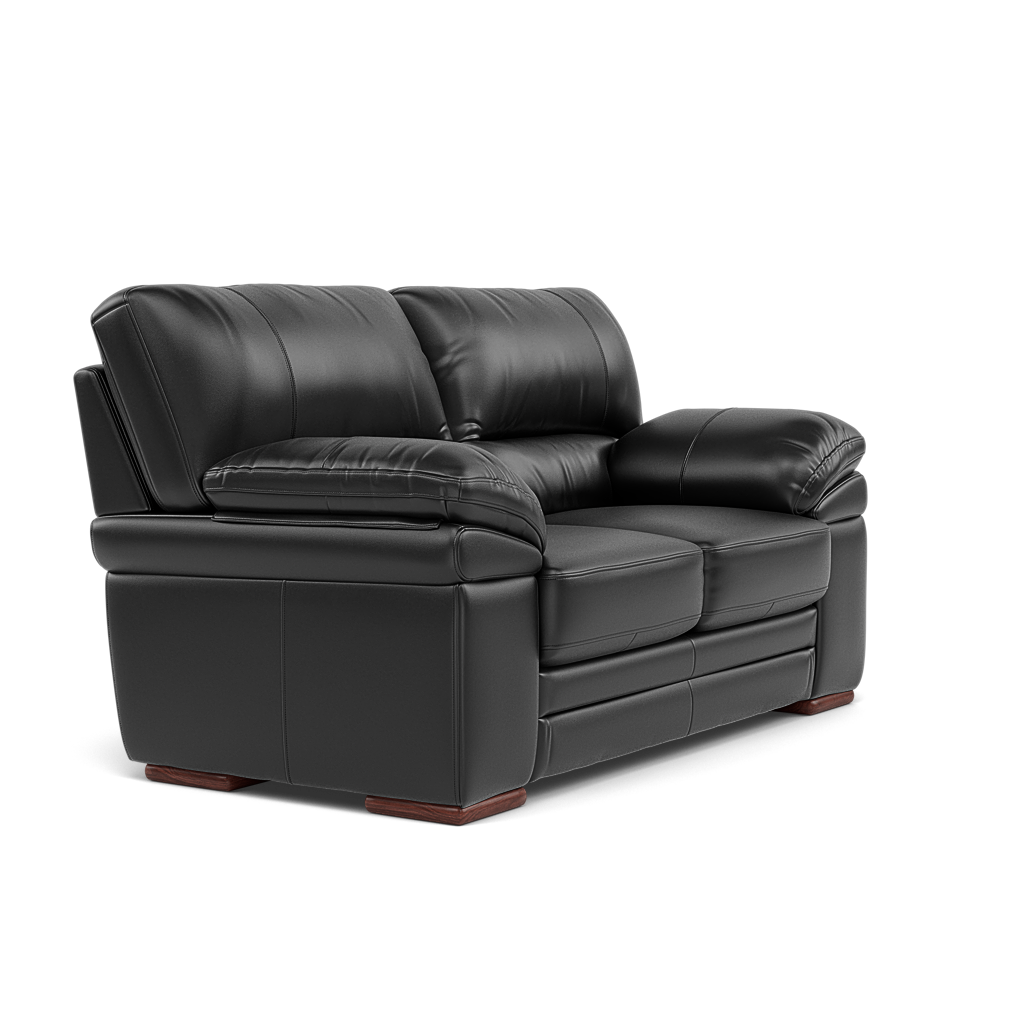 Gino 2 Seater Sofa - 2 Seater Sofa Cat 55 — Cat-55/72 New Club Dark Grey / Wooden Feet, gallery image 1
