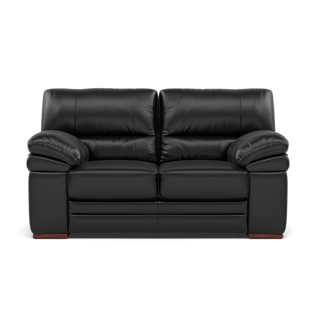Gino 2 Seater Sofa - 2 Seater Sofa Cat 60 2 Seater Sofas Sterling Home 22 Cat-60/22 Montana Jet Black Wooden Feet