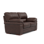 Gino 2 Seater Sofa - 2 Seater Sofa Cat 60 — Cat-60/08 Montana Chocolate / Wooden Feet, gallery image 1
