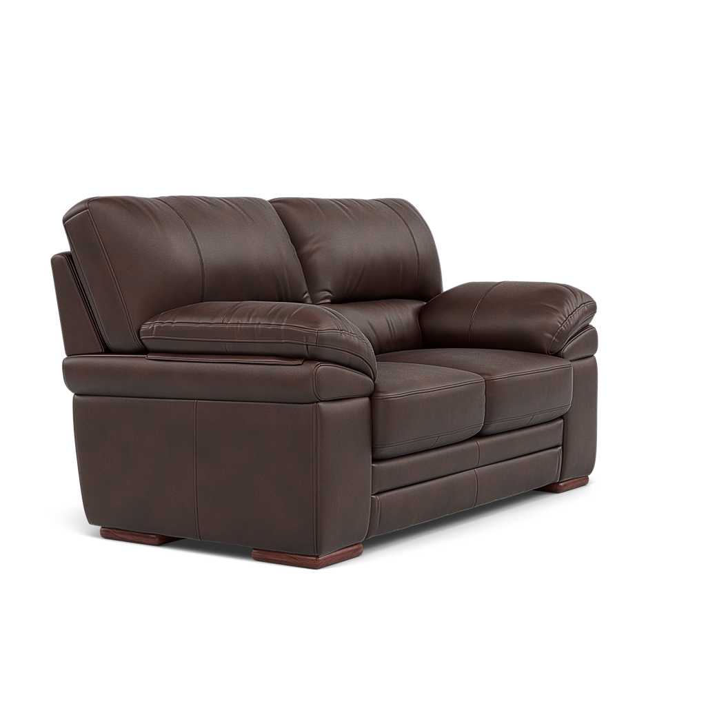 Gino 2 Seater Sofa - 2 Seater Sofa Cat 60 — Cat-60/08 Montana Chocolate / Wooden Feet, gallery image 1