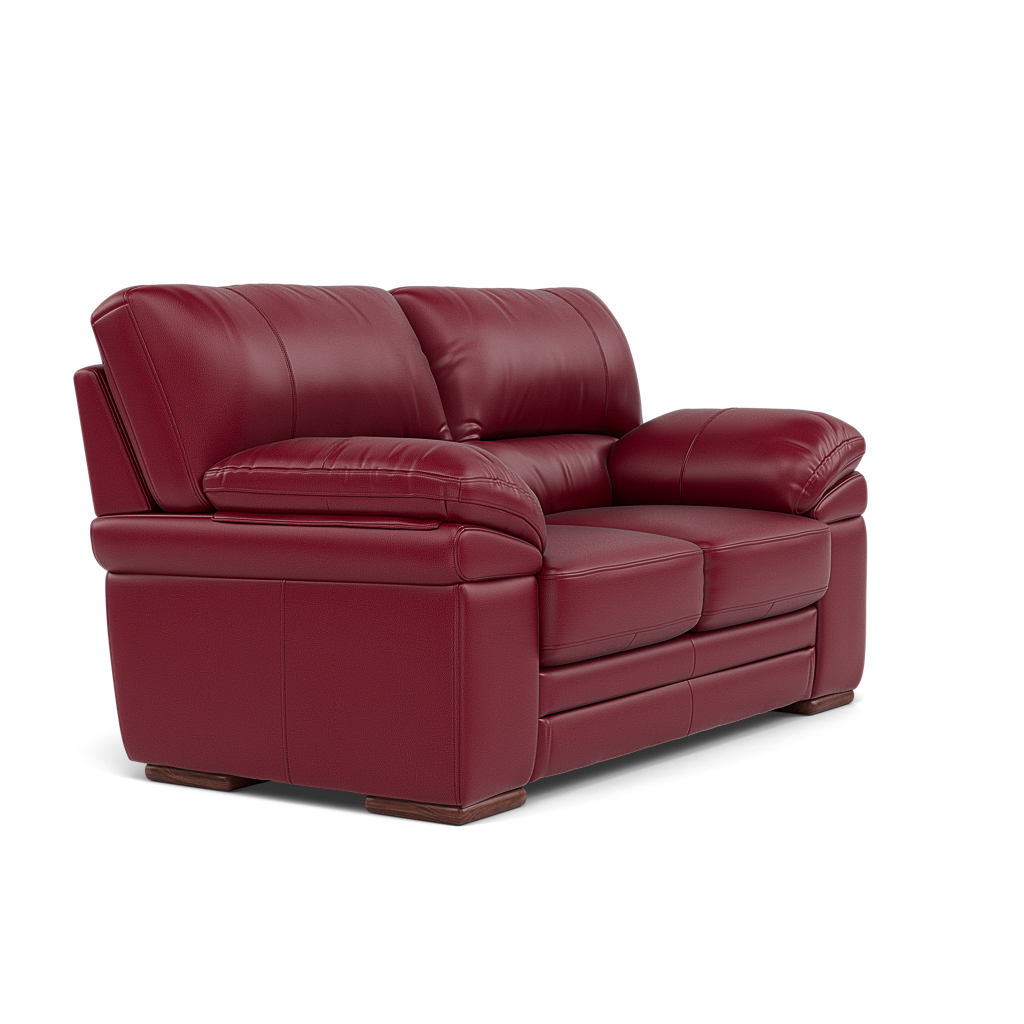 Gino 2 Seater Sofa - 2 Seater Sofa Cat 60 — Cat-60/13 Montana Cranberry / Wooden Feet, gallery image 1