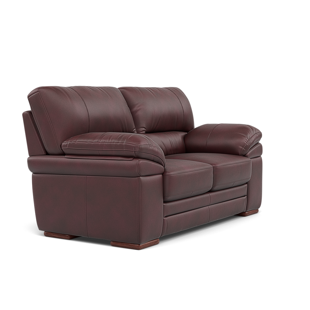 Gino 2 Seater Sofa - 2 Seater Sofa Cat 60 — Cat-60/15 Montana Ruby / Wooden Feet, gallery image 1