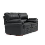 Gino 2 Seater Sofa - 2 Seater Sofa Cat 60 — Cat-60/25 Montana Charcoal / Wooden Feet, gallery image 1