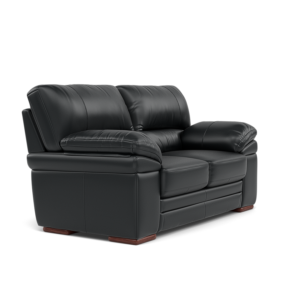 Gino 2 Seater Sofa - 2 Seater Sofa Cat 60 — Cat-60/25 Montana Charcoal / Wooden Feet, gallery image 1