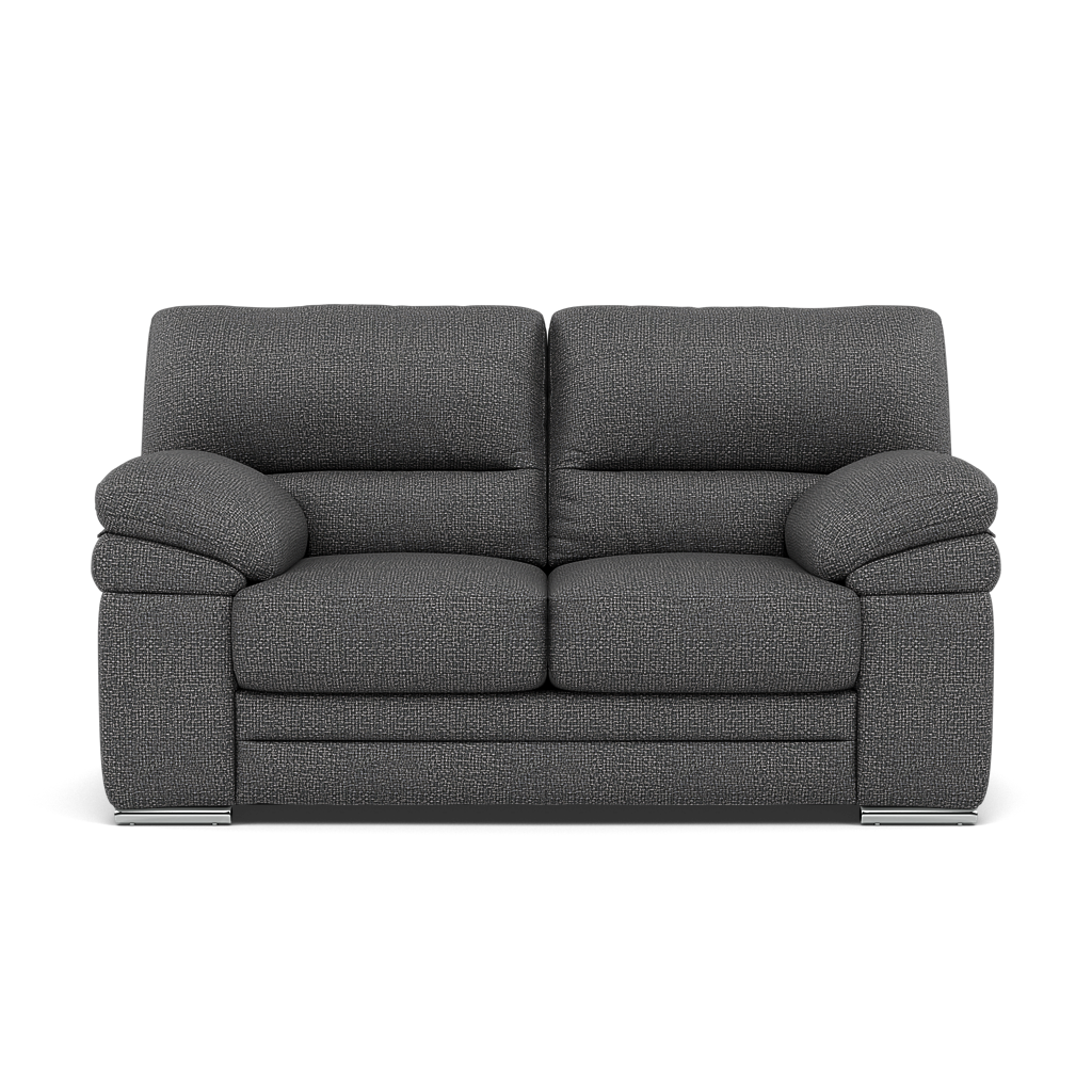 Gino 2 Seater Sofa - 2 Seater Sofa F8 2 Seater Sofas Sterling Home 13 Hopsack Charcoal 70006 Metal Feet