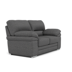 Gino 2 Seater Sofa - 2 Seater Sofa F8 — Hopsack Charcoal 70006 / Metal Feet, gallery image 1