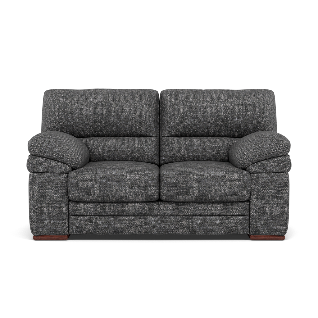 Gino 2 Seater Sofa - 2 Seater Sofa F8 2 Seater Sofas Sterling Home 14 Hopsack Charcoal 70006 Wooden Feet