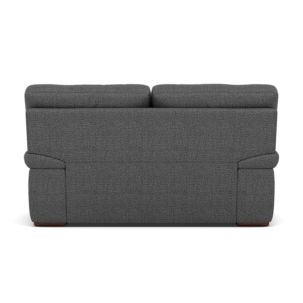 Gino 2 Seater Sofa - 2 Seater Sofa F8 — Hopsack Charcoal 70006 / Wooden Feet, gallery image 2