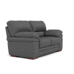 Gino 2 Seater Sofa - 2 Seater Sofa F8 — Hopsack Charcoal 70006 / Wooden Feet, gallery image 1