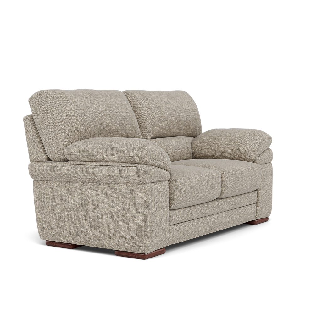 Gino 2 Seater Sofa - 2 Seater Sofa F8 — Hopsack Linen 70004 / Wooden Feet, gallery image 1