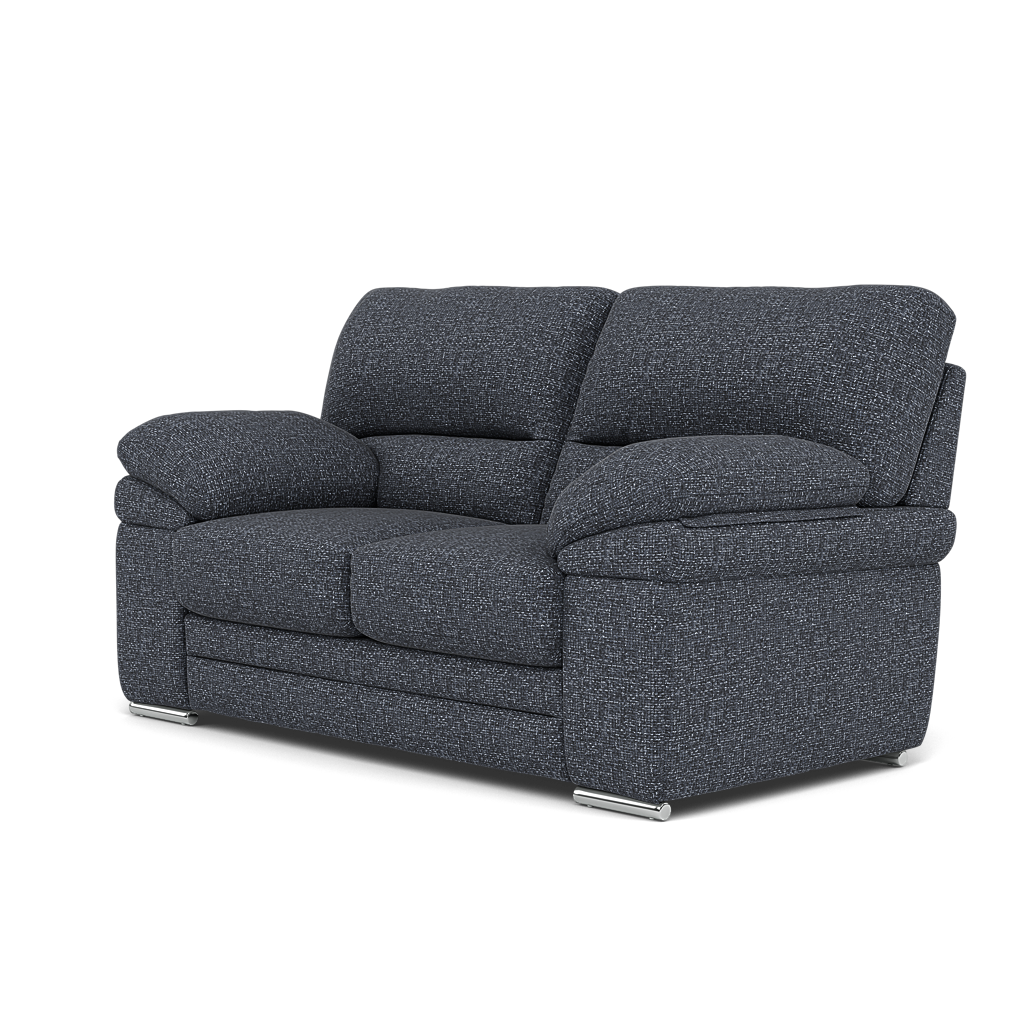 Gino 2 Seater Sofa - 2 Seater Sofa F8 — Hopsack Midnight 70005 / Metal Feet, gallery image 3