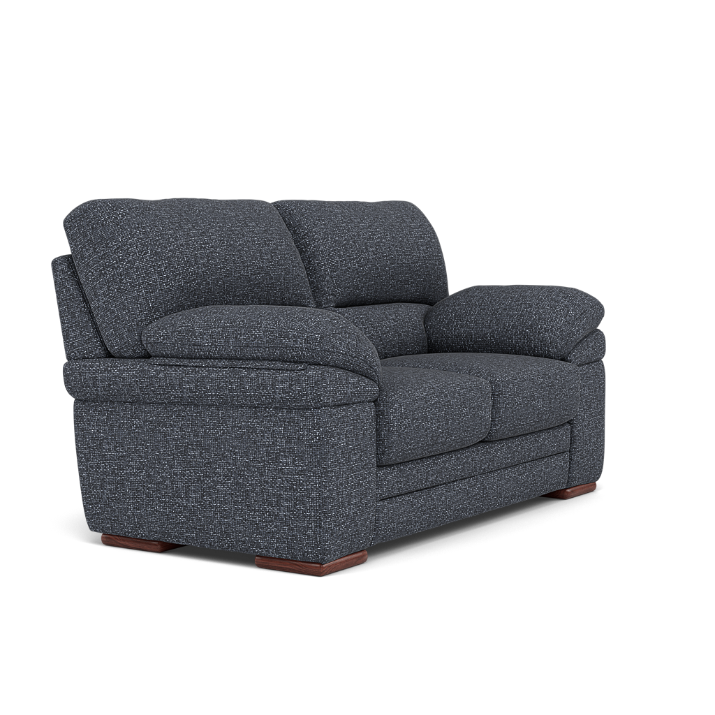 Gino 2 Seater Sofa - 2 Seater Sofa F8 — Hopsack Midnight 70005 / Wooden Feet, gallery image 1