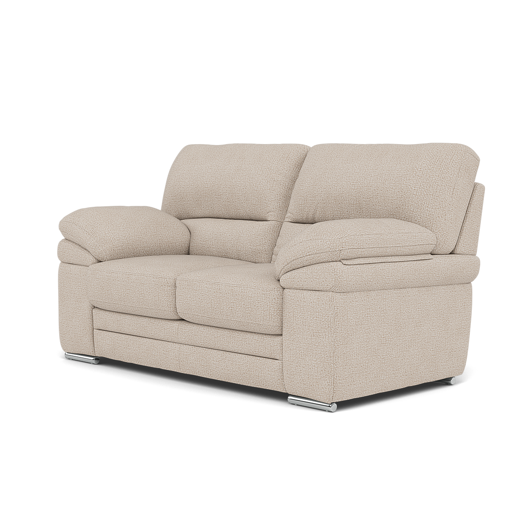 Gino 2 Seater Sofa - 2 Seater Sofa F8 — Hopsack Natural 70002 / Metal Feet, gallery image 3