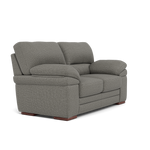 Gino 2 Seater Sofa - 2 Seater Sofa F8 — Hopsack Platinum 70003 / Wooden Feet, gallery image 1