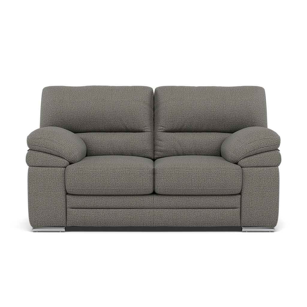 Gino 2 Seater Sofa - 2 Seater Sofa F8 2 Seater Sofas Sterling Home 7 Hopsack Platinum 70003 Metal Feet