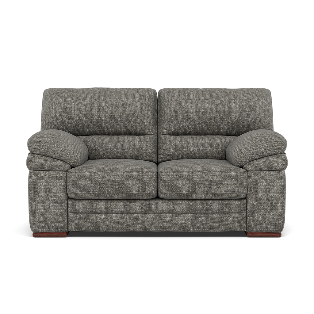 Gino 2 Seater Sofa - 2 Seater Sofa F8 2 Seater Sofas Sterling Home 8 Hopsack Platinum 70003 Wooden Feet