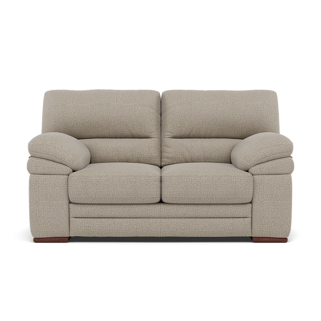 Gino 2 Seater Sofa - 2 Seater Sofa F8 2 Seater Sofas Sterling Home 10 Hopsack Linen 70004 Wooden Feet
