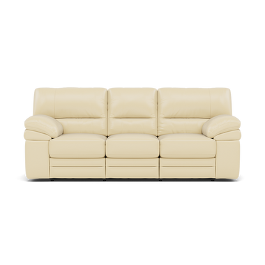 Gino 3 Seater Recliner Sofa - 3 Seater Manual Recliner Sofa Cat 60 - Manual Recliner 3 Seater Sofas Sterling Home 1 Cat-60/02 Montana Cool Cream