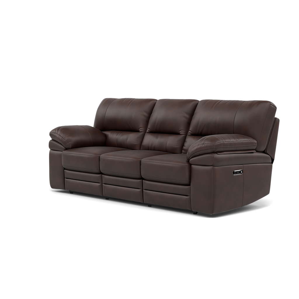 Gino 3 Seater Recliner Sofa - 3 Seater Manual Recliner Sofa Cat 60 - Manual Recliner — Cat-60/08 Montana Chocolate, gallery image 3