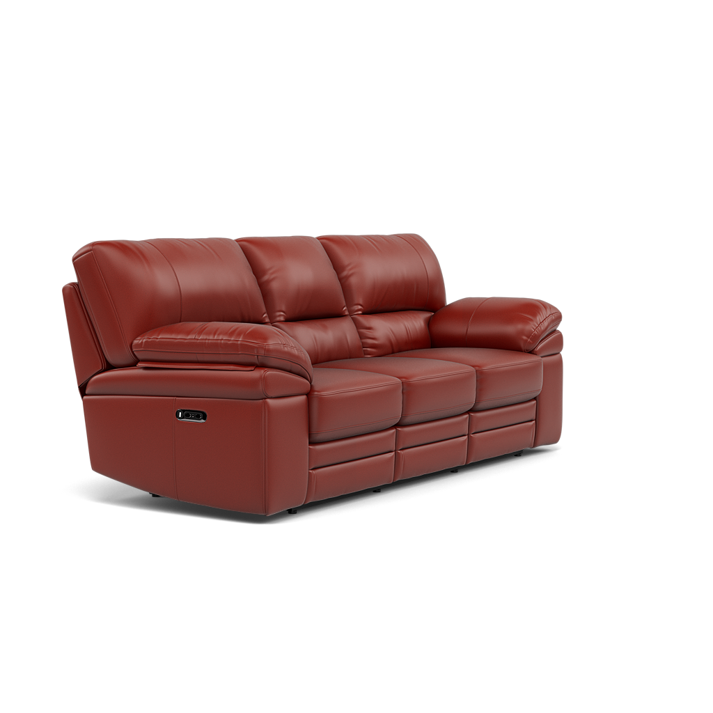 Gino 3 Seater Recliner Sofa - 3 Seater Manual Recliner Sofa Cat 60 - Manual Recliner — Cat-60/11 Montana Flame, gallery image 1