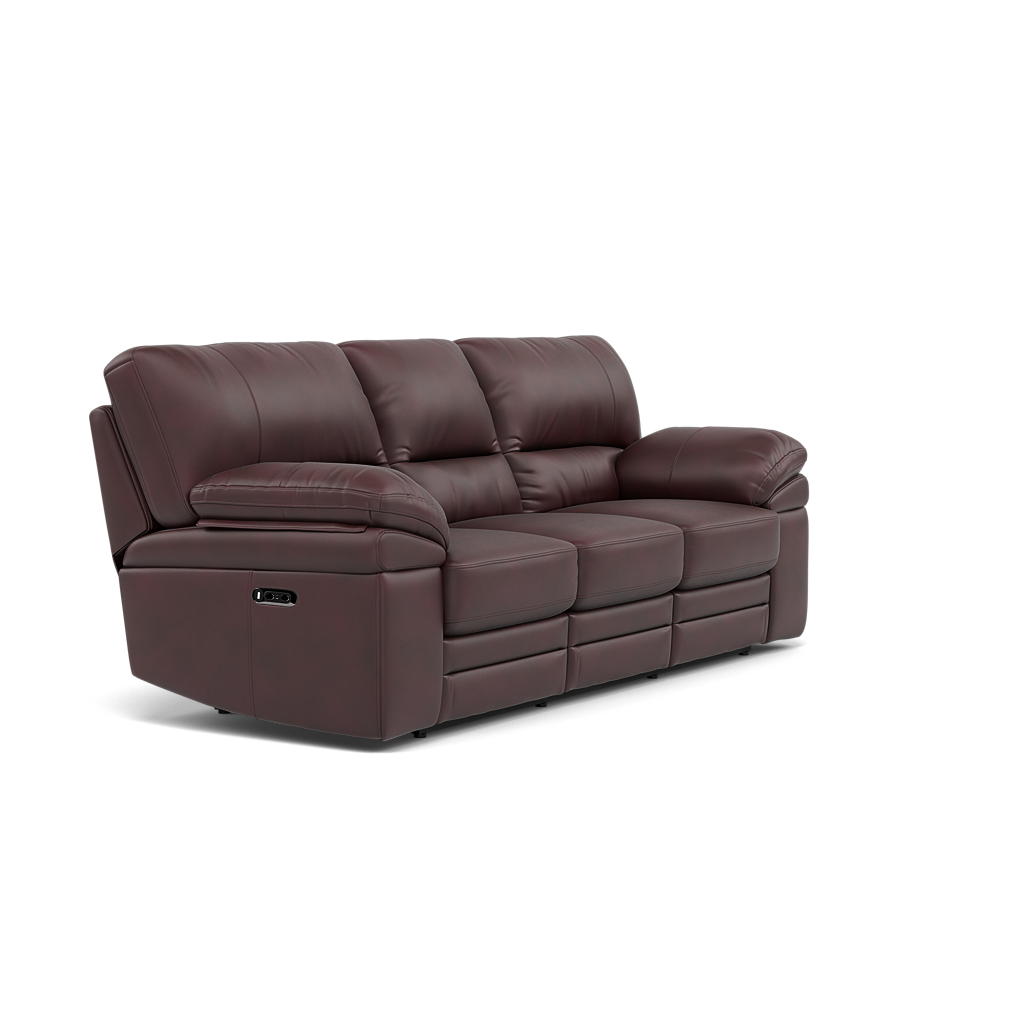 Gino 3 Seater Recliner Sofa - 3 Seater Manual Recliner Sofa Cat 60 - Manual Recliner — Cat-60/15 Montana Ruby, gallery image 1