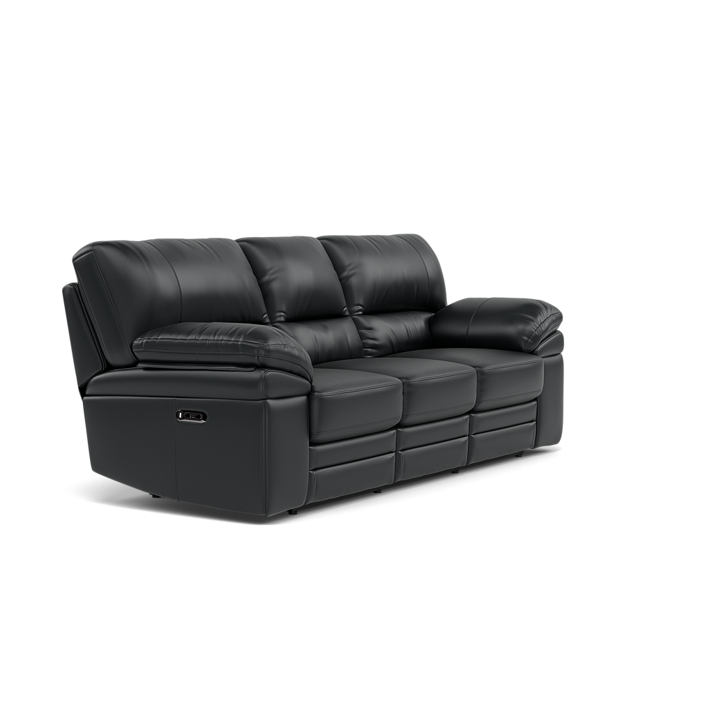 Gino 3 Seater Recliner Sofa - 3 Seater Manual Recliner Sofa Cat 60 - Manual Recliner — Cat-60/25 Montana Charcoal, gallery image 1