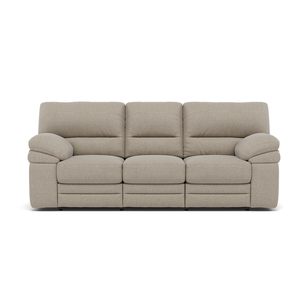 Gino 3 Seater Recliner Sofa - 3 Seater Manual Recliner Sofa F8 - Manual Recliner 3 Seater Sofas Sterling Home 6 Hopsack Linen 70004