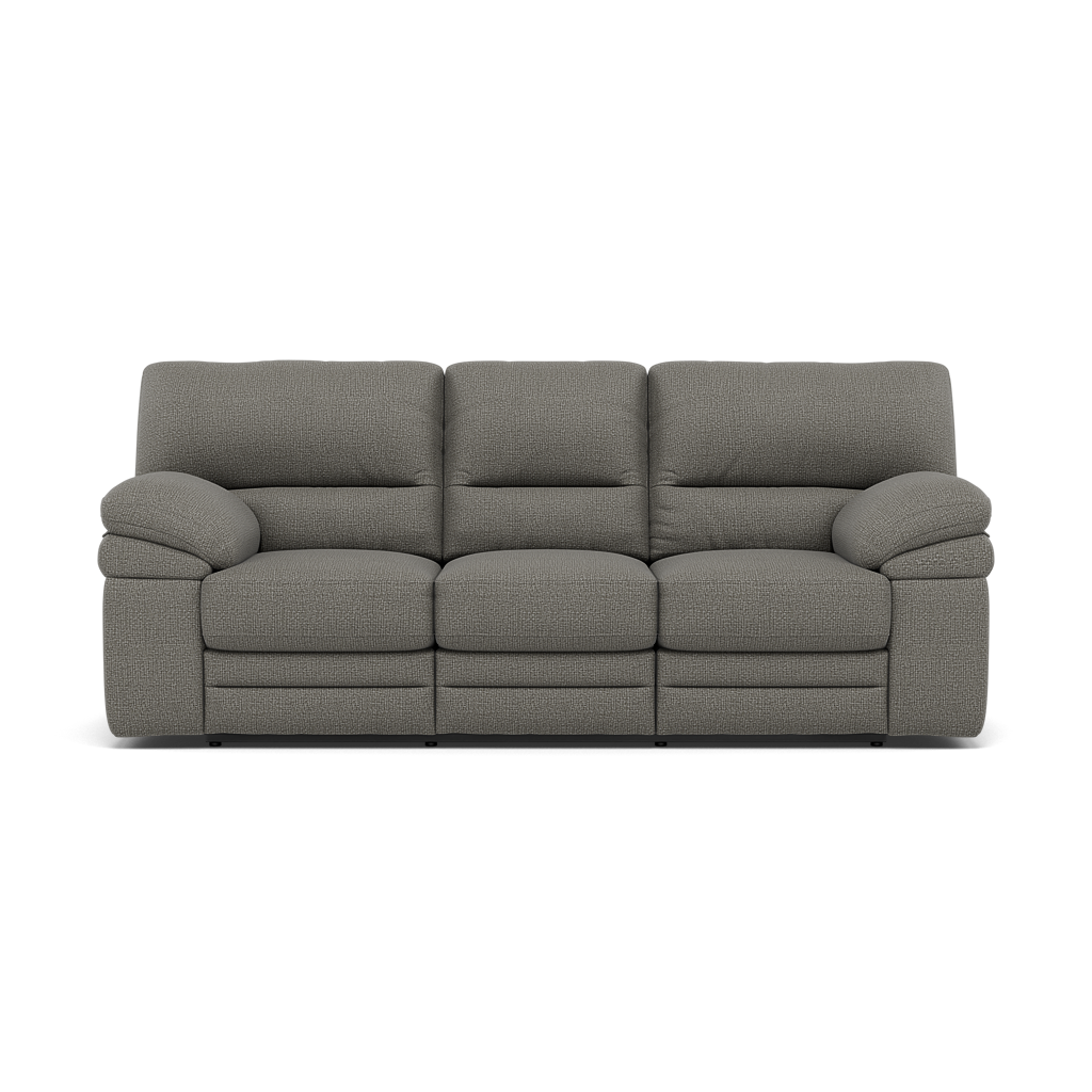 Gino 3 Seater Recliner Sofa - 3 Seater Manual Recliner Sofa F8 - Manual Recliner 3 Seater Sofas Sterling Home 5 Hopsack Platinum 70003