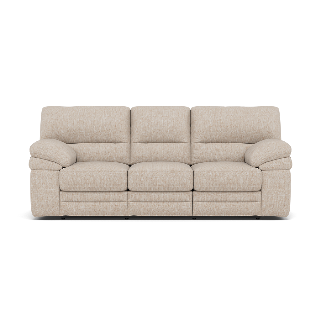 Gino 3 Seater Recliner Sofa - 3 Seater Manual Recliner Sofa F8 - Manual Recliner 3 Seater Sofas Sterling Home 4 Hopsack Natural 70002