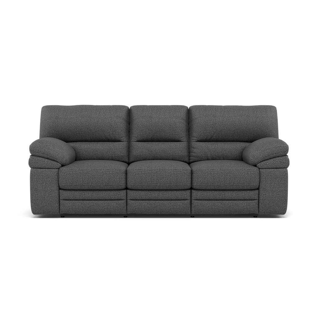 Gino 3 Seater Recliner Sofa - 3 Seater Manual Recliner Sofa F8 - Manual Recliner 3 Seater Sofas Sterling Home 8 Hopsack Charcoal 70006