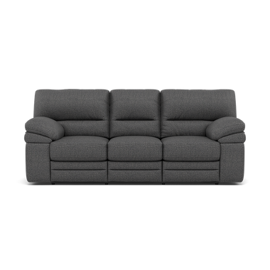 Gino 3 Seater Recliner Sofa - 3 Seater Manual Recliner Sofa F8 - Manual Recliner 3 Seater Sofas Sterling Home 8 Hopsack Charcoal 70006