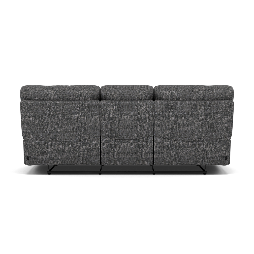 Gino 3 Seater Recliner Sofa - 3 Seater Manual Recliner Sofa F8 - Manual Recliner — Hopsack Charcoal 70006, gallery image 2