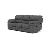 Gino 3 Seater Recliner Sofa - 3 Seater Manual Recliner Sofa F8 - Manual Recliner — Hopsack Charcoal 70006, gallery image 3