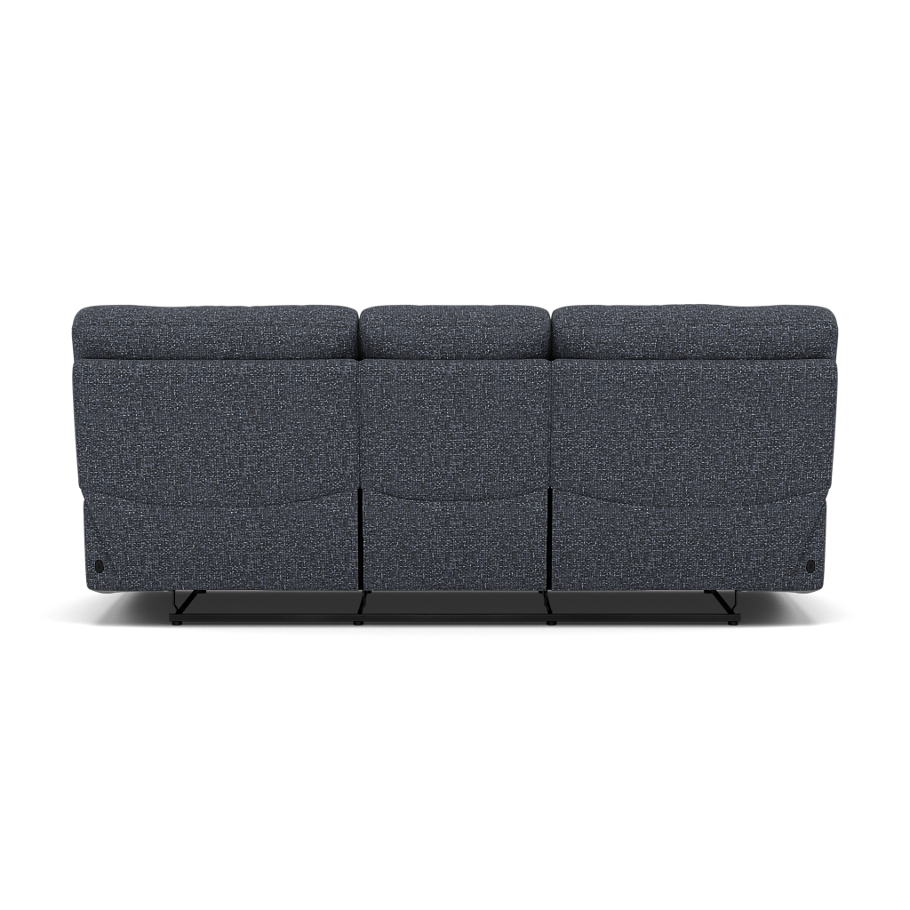 Gino 3 Seater Recliner Sofa - 3 Seater Manual Recliner Sofa F8 - Manual Recliner — Hopsack Midnight 70005, gallery image 2