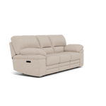Gino 3 Seater Recliner Sofa - 3 Seater Manual Recliner Sofa F8 - Manual Recliner — Hopsack Natural 70002, gallery image 1