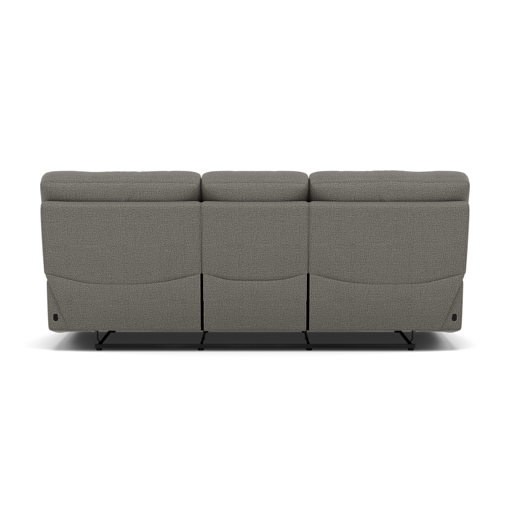 Gino 3 Seater Recliner Sofa - 3 Seater Manual Recliner Sofa F8 - Manual Recliner — Hopsack Platinum 70003, gallery image 2