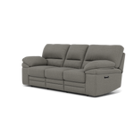Gino 3 Seater Recliner Sofa - 3 Seater Manual Recliner Sofa F8 - Manual Recliner — Hopsack Platinum 70003, gallery image 3