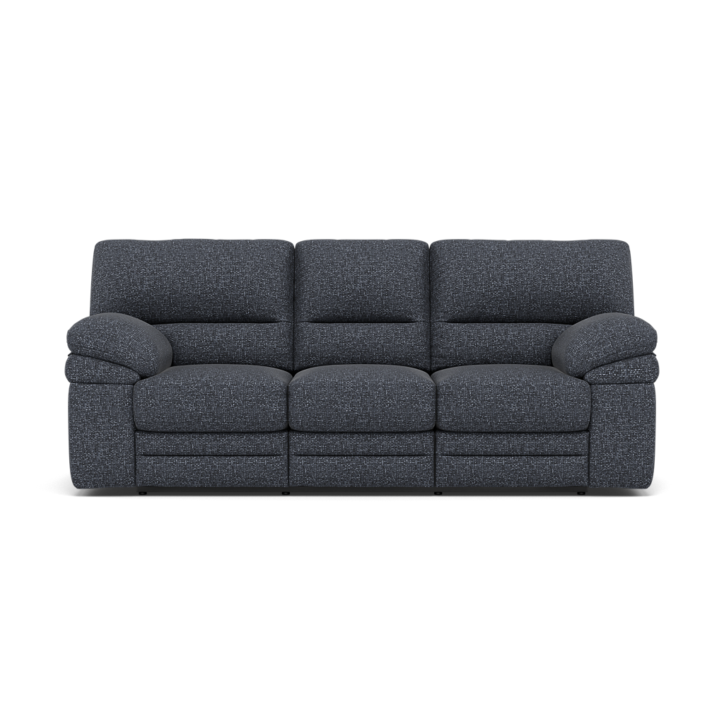 Gino 3 Seater Recliner Sofa - 3 Seater Manual Recliner Sofa F8 - Manual Recliner 3 Seater Sofas Sterling Home 7 Hopsack Midnight 70005