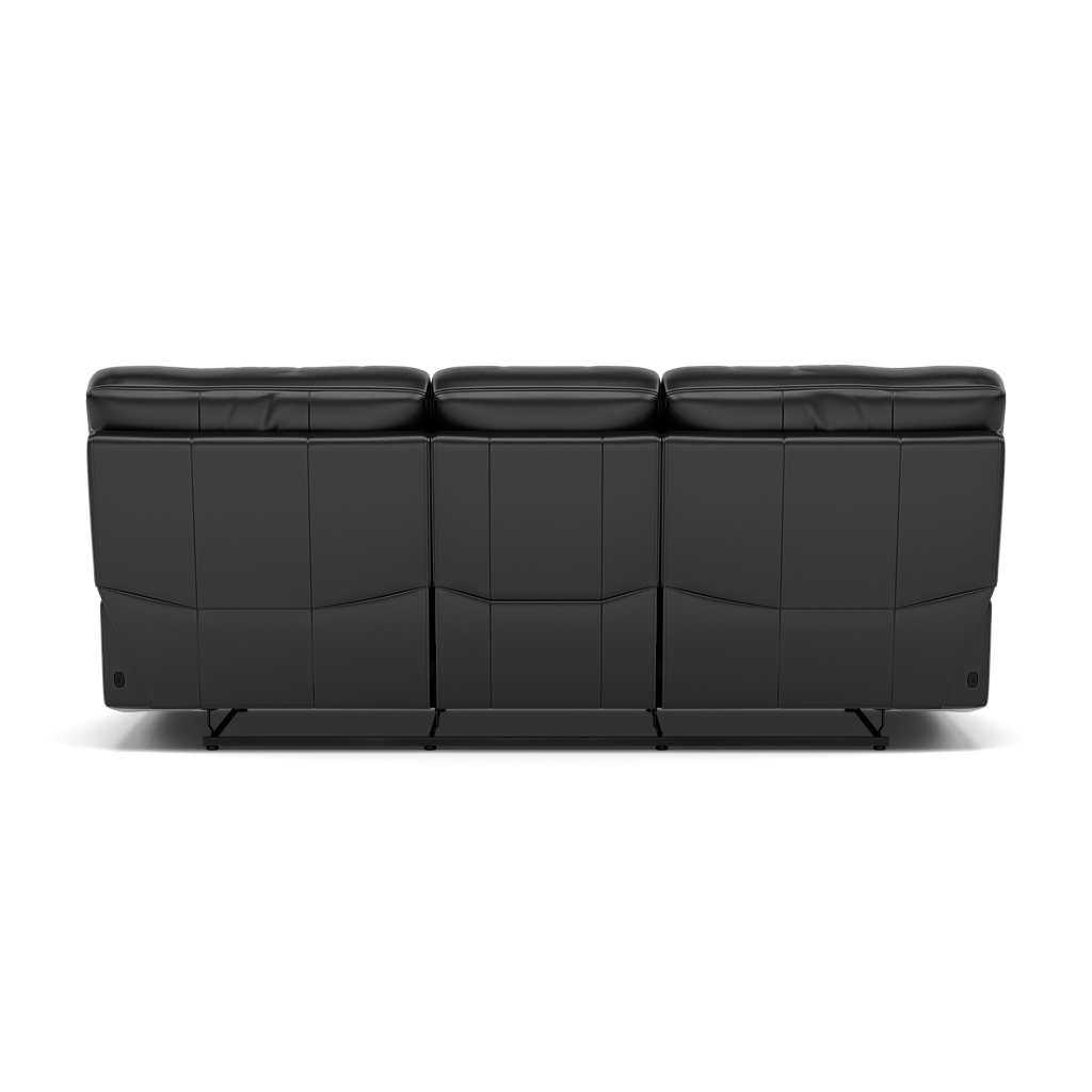 Gino 3 Seater Recliner Sofa - 3 Seater Power Recliner Sofa with USB Cat 55 - Power Recliner with USB — Cat-55/72 New Club Dark Grey, gallery image 2