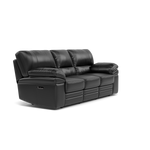 Gino 3 Seater Recliner Sofa - 3 Seater Power Recliner Sofa with USB Cat 55 - Power Recliner with USB — Cat-55/72 New Club Dark Grey, gallery image 1