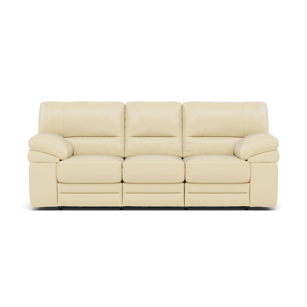 Gino 3 Seater Recliner Sofa - 3 Seater Power Recliner Sofa with USB Cat 60 - Power Recliner with USB 3 Seater Sofas Sterling Home 1 Cat-60/02 Montana Cool Cream