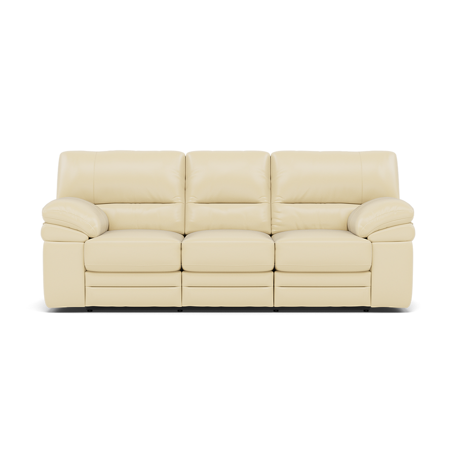 Gino 3 Seater Recliner Sofa - 3 Seater Power Recliner Sofa with USB Cat 60 - Power Recliner with USB 3 Seater Sofas Sterling Home 1 Cat-60/02 Montana Cool Cream