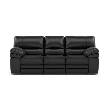 Gino 3 Seater Recliner Sofa - 3 Seater Power Recliner Sofa with USB Cat 60 - Power Recliner with USB 3 Seater Sofas Sterling Home 12 Cat-60/22 Montana Jet Black
