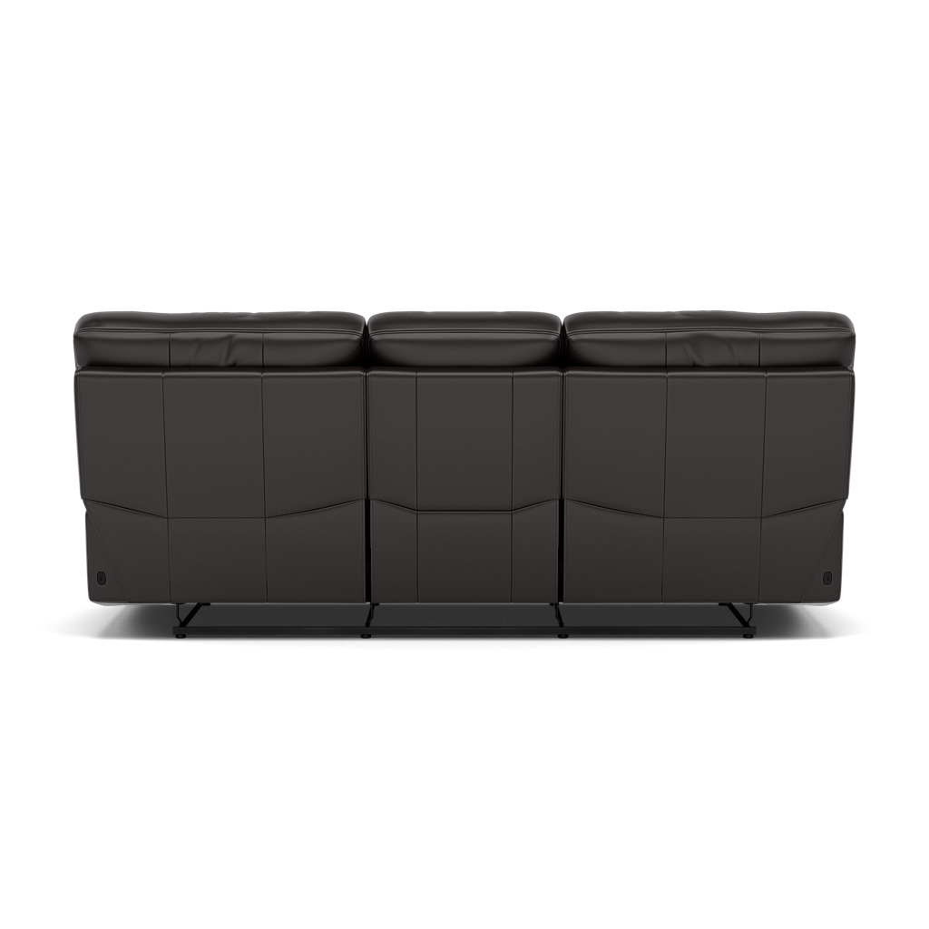 Gino 3 Seater Recliner Sofa - 3 Seater Power Recliner Sofa with USB Cat 60 - Power Recliner with USB — Cat-60/09 Montana Black Coffee, gallery image 2