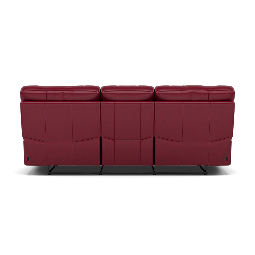 Gino 3 Seater Recliner Sofa - 3 Seater Power Recliner Sofa with USB Cat 60 - Power Recliner with USB — Cat-60/13 Montana Cranberry, gallery image 2
