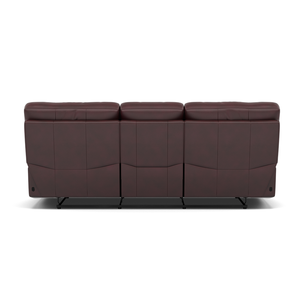 Gino 3 Seater Recliner Sofa - 3 Seater Power Recliner Sofa with USB Cat 60 - Power Recliner with USB — Cat-60/15 Montana Ruby, gallery image 2